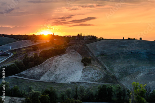 Billede på lærred Marche, colline dell'entroterra di Fano, Pesaro Urbino