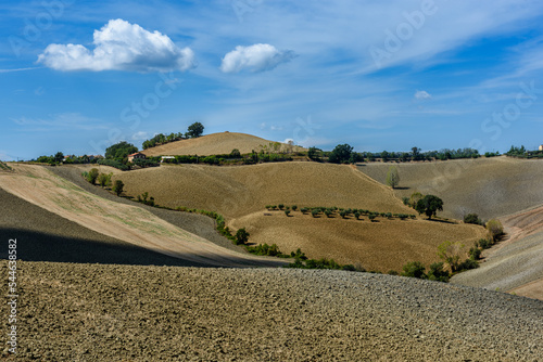 Fotobehang Marche, colline dell'entroterra di Fano, Pesaro Urbino