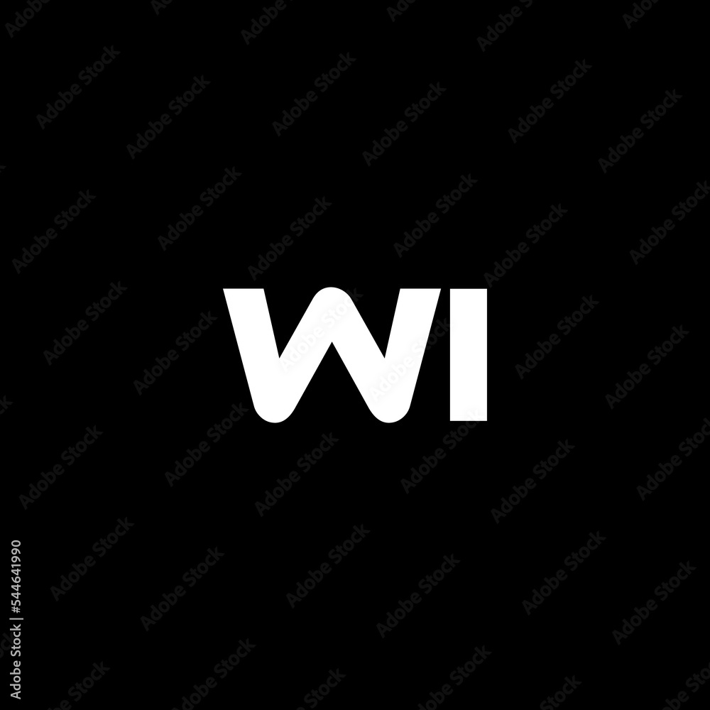 WI letter logo design with black background in illustrator, vector logo modern alphabet font overlap style. calligraphy designs for logo, Poster, Invitation, etc. WI letter logo design with black background in illustrator, vector logo modern alphabet font overlap style. calligraphy designs for logo, Poster, Invitation, etc.