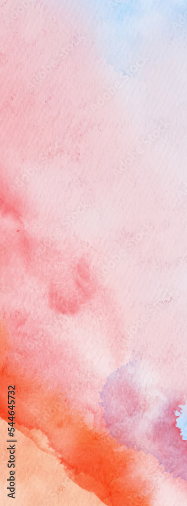 Fototapeta premium Abstract blue red watercolor paint background. Vector illustration