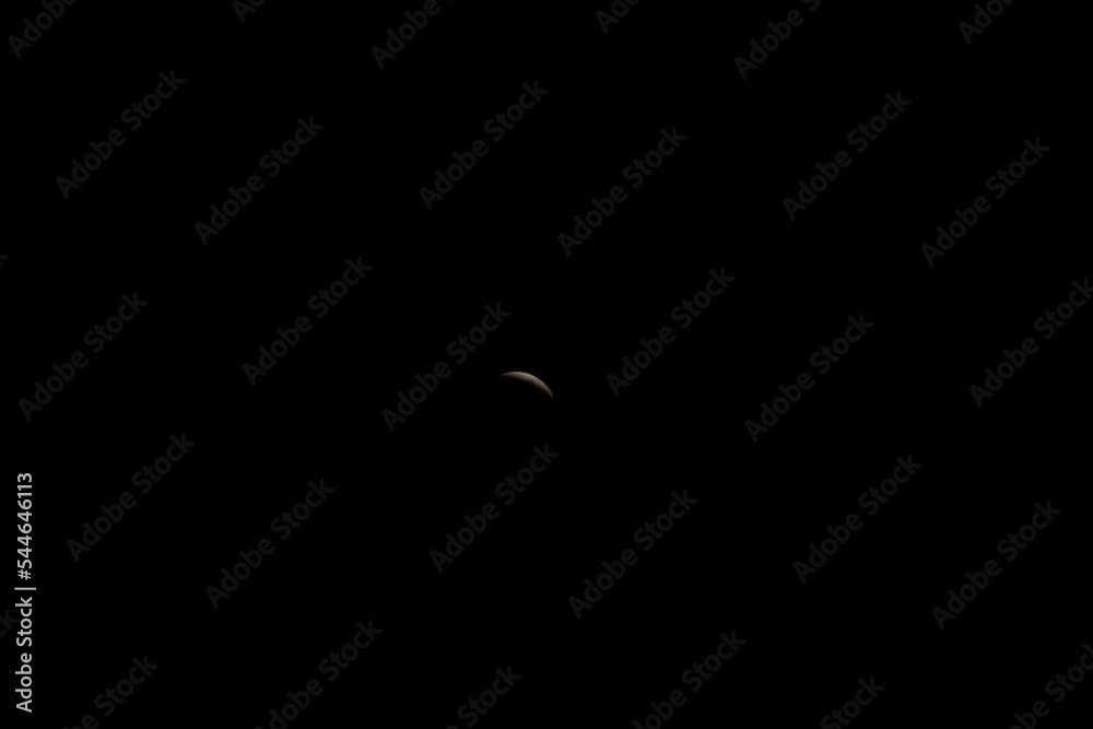 月食・満月・月光・夜空・皆既月食・途中・アップ・終盤 月食・満月・月光・夜空・皆既月食・途中・アップ・終盤