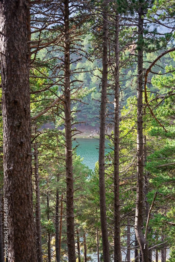 Lake Engolasters in Andorra. Beautiful mountain landscape.