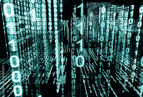 Fondo de tecnologia. Codigo binario y matrix. 