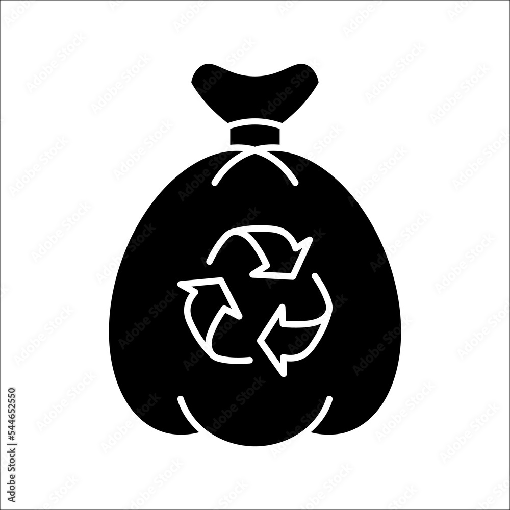 Trash bags icon. Waste sign. Vector illustration on white background. color editable Trash bags icon. Waste sign. Vector illustration on white background. color editable