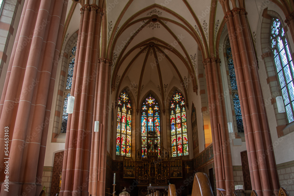 Fototapeta premium The St. Martin Church in Bad Ems from the inside