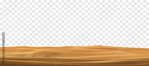 Foto Desert sand landscape isolated on transparent background