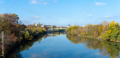 Arad,Arad Romania - 11.13.2022: Bridge over the river Mures