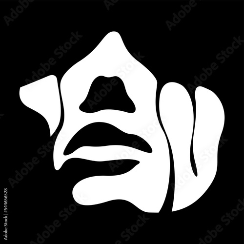 black and white light and shadow vector illustration of a woman's face with tears flowing down her cheeks. war, victim of violence, domestic violence against women, abuse, harassment. social poster. 