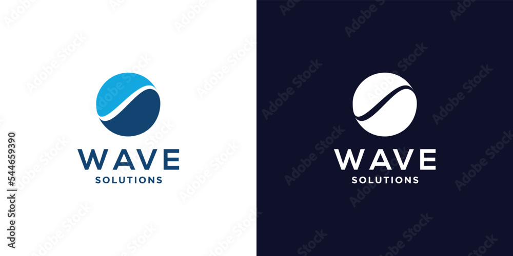 Modern and unique wave logo design 3