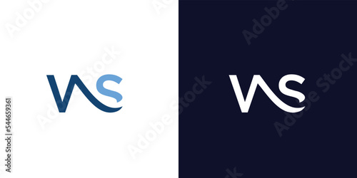 Cool and modern WS logo design