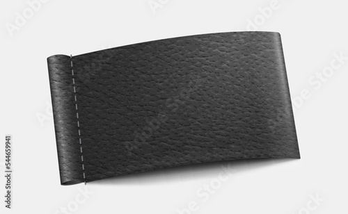 Leather tag label realistic eps file.
