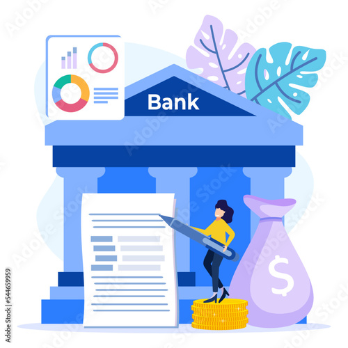 Illustration vector graphic cartoon character of public finance
