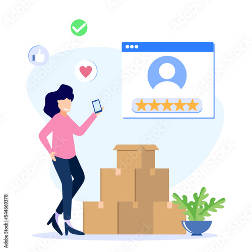 Illustration vector graphic cartoon character of feedback