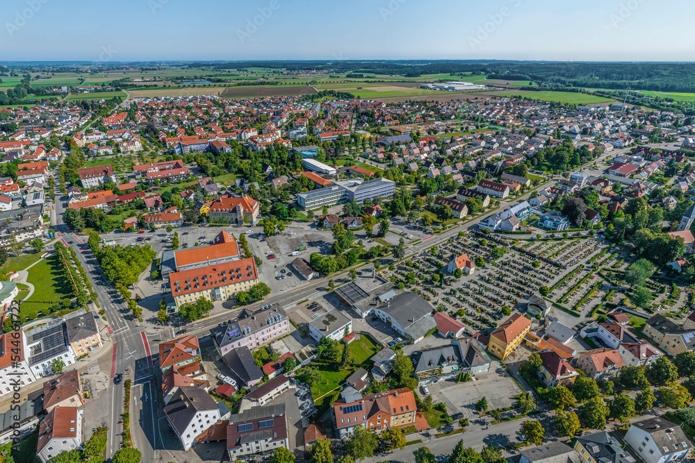 Luftaufnahme Mindelheim - Kreisstadt im Unterallgäu