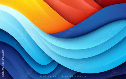 Colorful abstract wavy background dynamic gradient texture