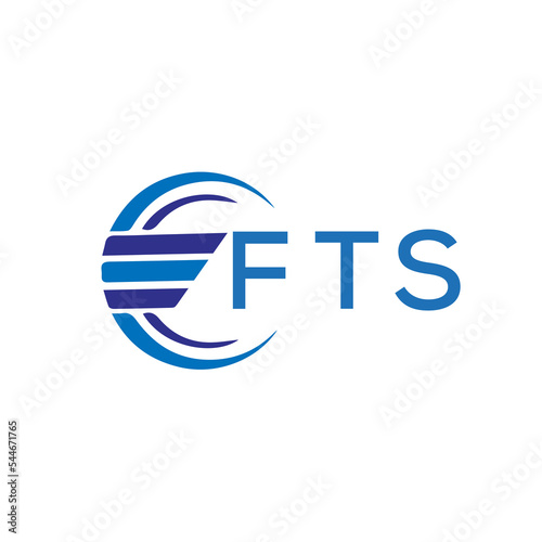 FTS letter logo. FTS blue image on white background. FTS vector logo design for entrepreneur and business. FTS best icon. photo