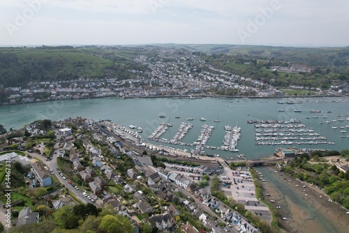 Dartmouth Devon England drone aerial view .