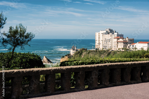 Landscape of the famous Biarritz coastline in the Basque Country