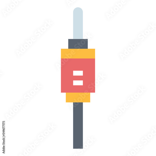 Jack connector flat icon style