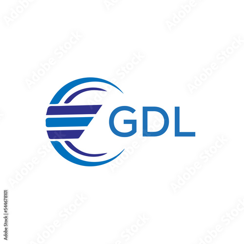 GDL letter logo. GDL blue image on white background. GDL vector logo design for entrepreneur and business. GDL best icon. photo