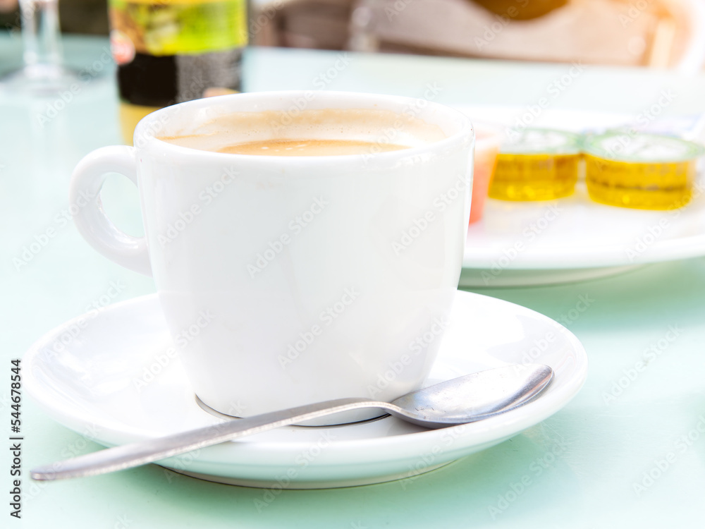 Coffee mug for breakfast on a table
