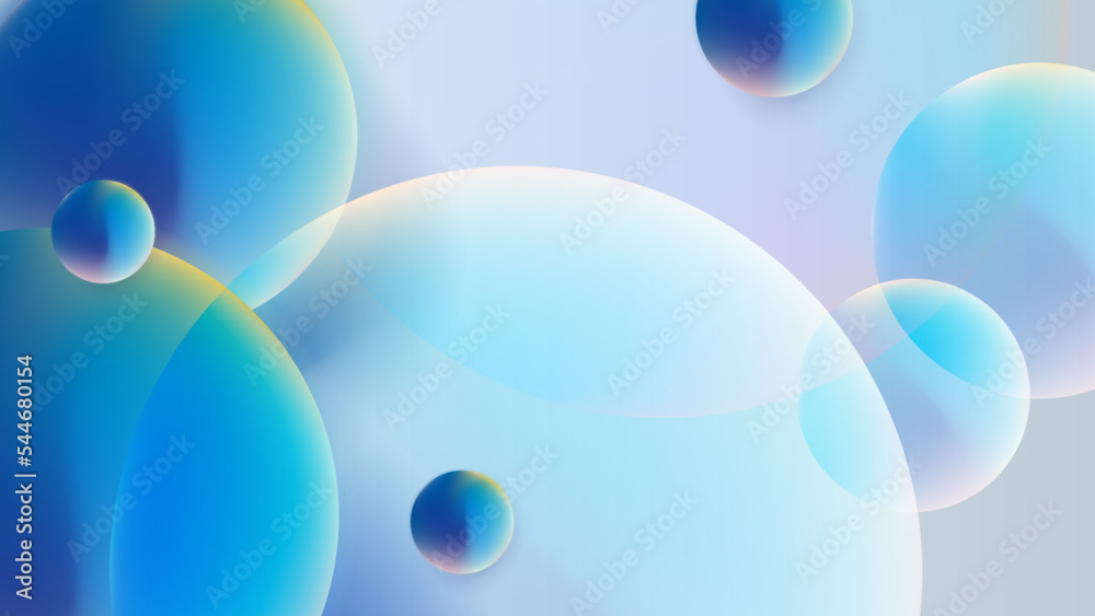White abstract on gray background with bokeh light blue 3d sphere shapes White abstract on gray background with bokeh light blue 3d sphere shapes