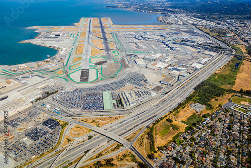 San Francisco International Airport Aerial - SFO Runways photo