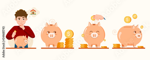 Save money character coin bank