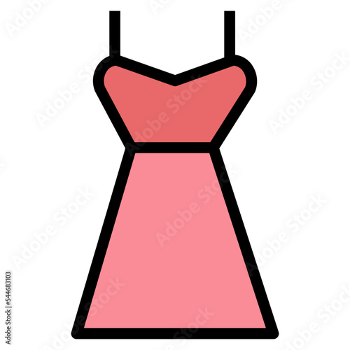 nightie filled outline icon style