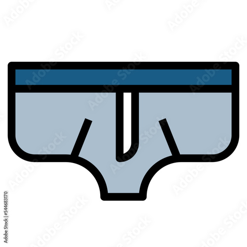 underpants filled outline icon style