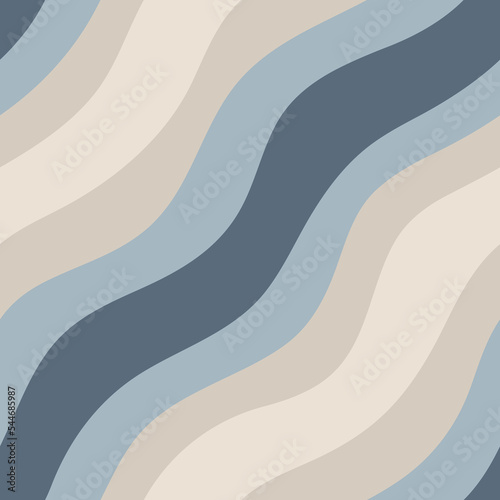 Abstract seamless pattern with diagonal wavy stripes