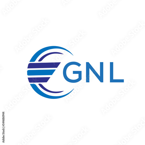 GNL letter logo. GNL blue image on white background. GNL vector logo design for entrepreneur and business. GNL best icon. photo