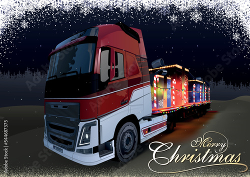 Christmas Card with a Truck...