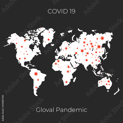 Pandemic novel coronavirus human global health warning. 2019 nCov outbreaks template. Stay safe and aware vector illustration.