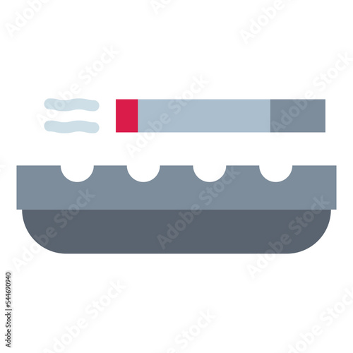 ashtray flat icon style