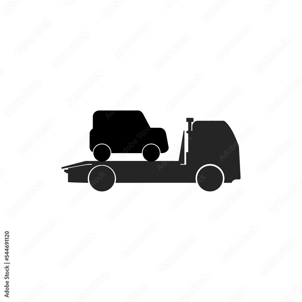 Tow truck vector line icon. Tow truck vector line icon.