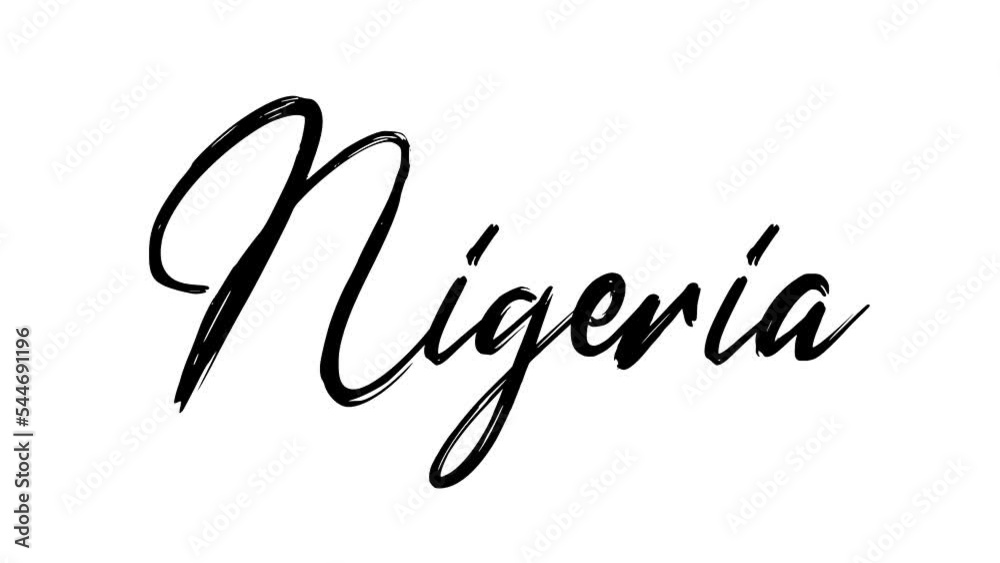 Nigeria text sketch writing video animation 4K Nigeria text sketch writing video animation 4K