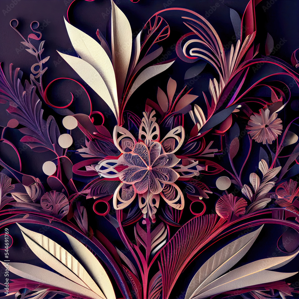  Scherenschnitt Papercut Papercraft Papierkunst Papiermotive 3D AI Motiv 