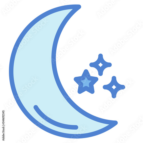 night two tone icon style