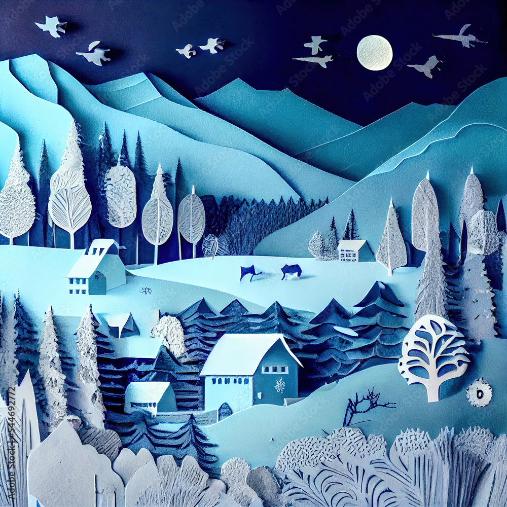  Scherenschnitt Papercut Papercraft Papierkunst Papiermotive 3D AI Bildidee 