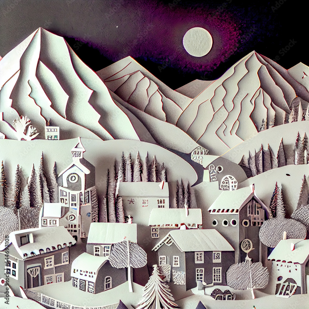  Scherenschnitt Papercut Papercraft Papierkunst Papiermotive 3D AI Motiv 