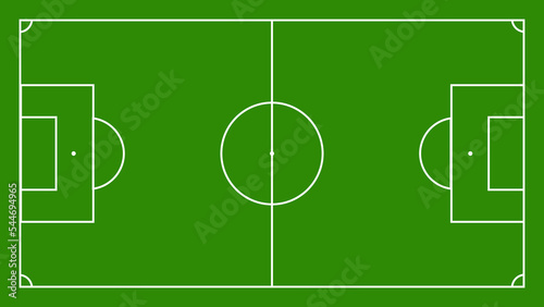 soccer football field top view with green color and white line for graphic design background