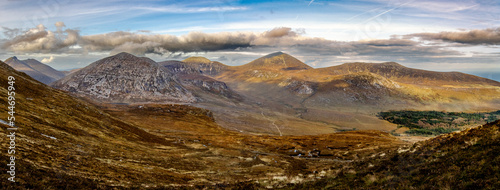 Landscape view of the Mourne Mountains, popular hiking destination in Northern Ireland