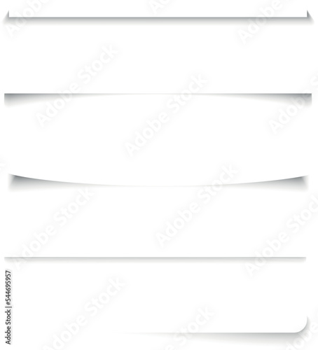 Paper sheet shadow effect
