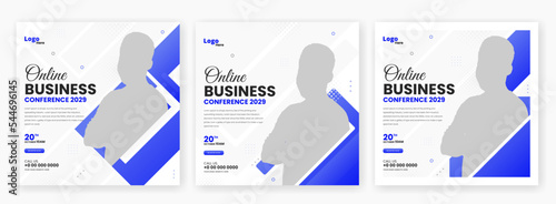 Creative business conference social media post banner template