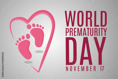 World Prematurity day November 17 vector illustration, holiday concept, suitable for web banner poster or card