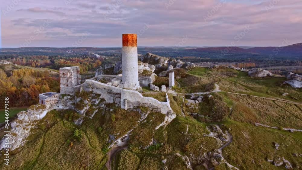 Ruins of the Castle in Olsztyn near Czestochowa, Poland.