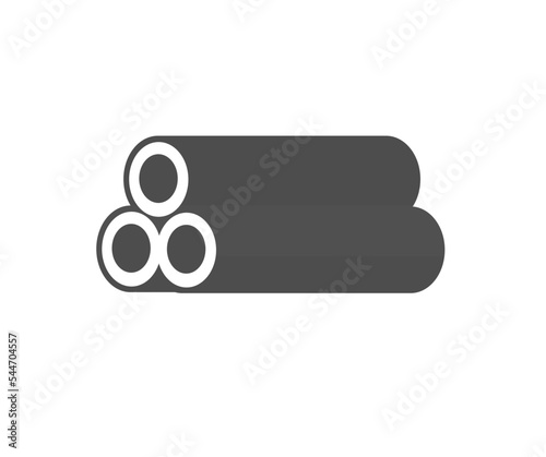 Metal pipe, Steel pipes group for industry material logo design. Product of engineering construction Factory equipment iron tubes metal warehouse industrial vector design and illustration.

