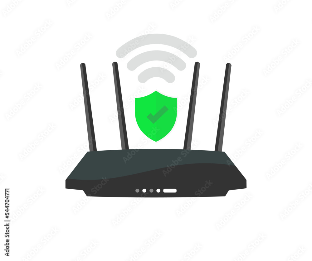 Wireless router concept, security, business communication social network concept logo design. Black wireless wi-fi router with black antennae. Technology wifi button vector design and illustration.
Wireless router concept, security, business communication social network concept logo design. Black wireless wi-fi router with black antennae. Technology wifi button vector design and illustration.
