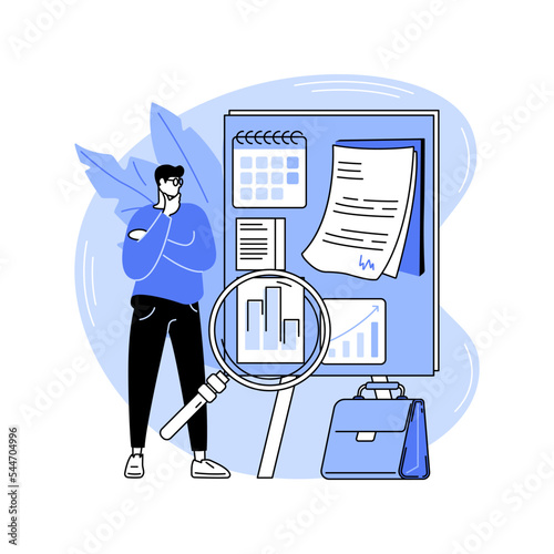 Finding business model isolated cartoon vector illustrations.